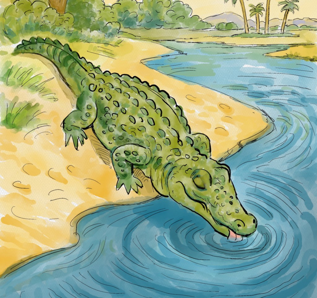 The Contented Crocodile: Free Verse Poem (And Song&nbsp;🎶)